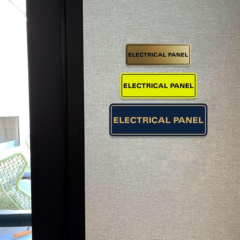 All Quality Standard Electrical Panel Wall or Door Sign - Durable Material | Clear and Functional Sign | Easy Installationâ€Œ - Silver - Large (1 Pack) - Image 5